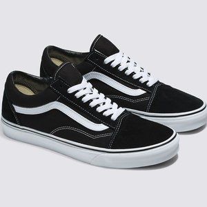 Vans Old Skool Sneakers Black & White | Size 8 Womens, 6.5 Mens